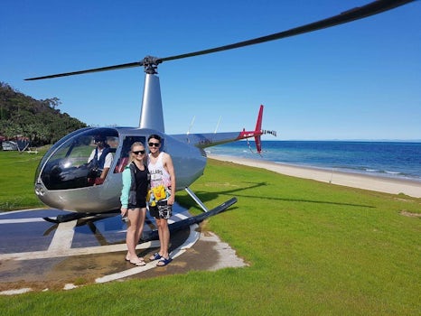 Helicopter Over Moreton Island