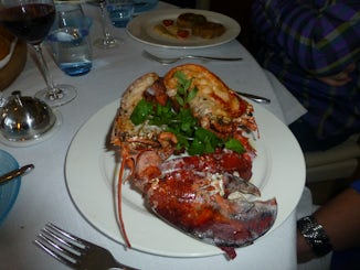 typical lobster dinner