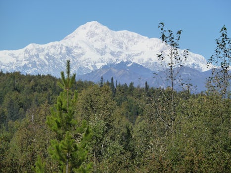 Mt Denali from Mt. McKinley Princess Wilderness Lodge during land portion o