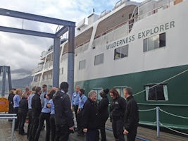 27 crew and 55 guests bid a fond farewell in Juneau.
