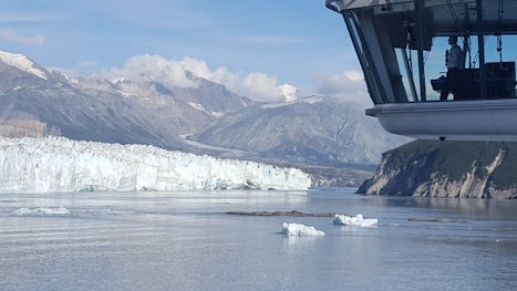Hubbard Glacier from our balcony (day at sea)