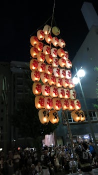 Lantern Festival at Akita, one of the highlight of the cruise.