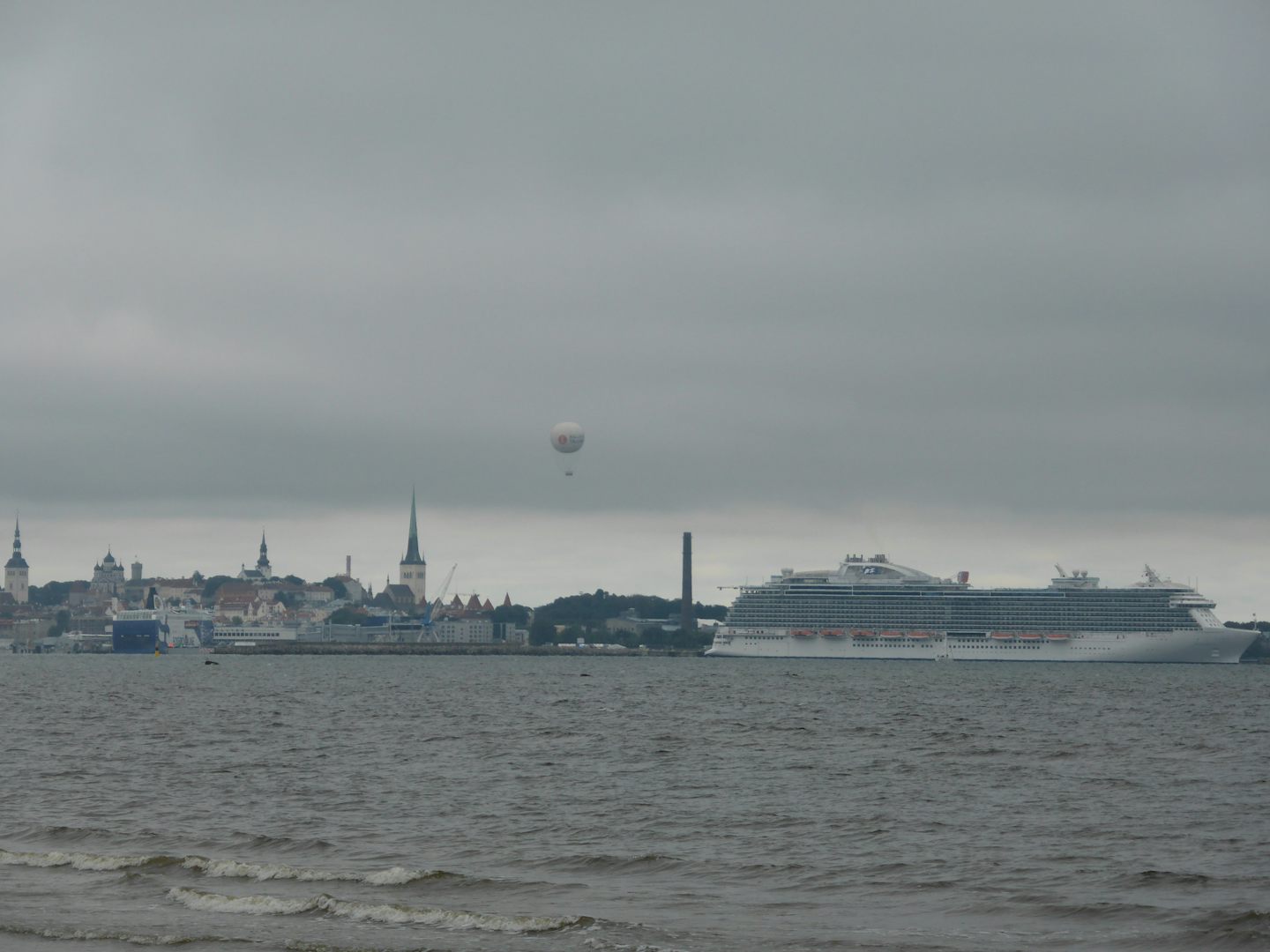 Regal Princess in port of Tallinn, taken while on excursion along coast to