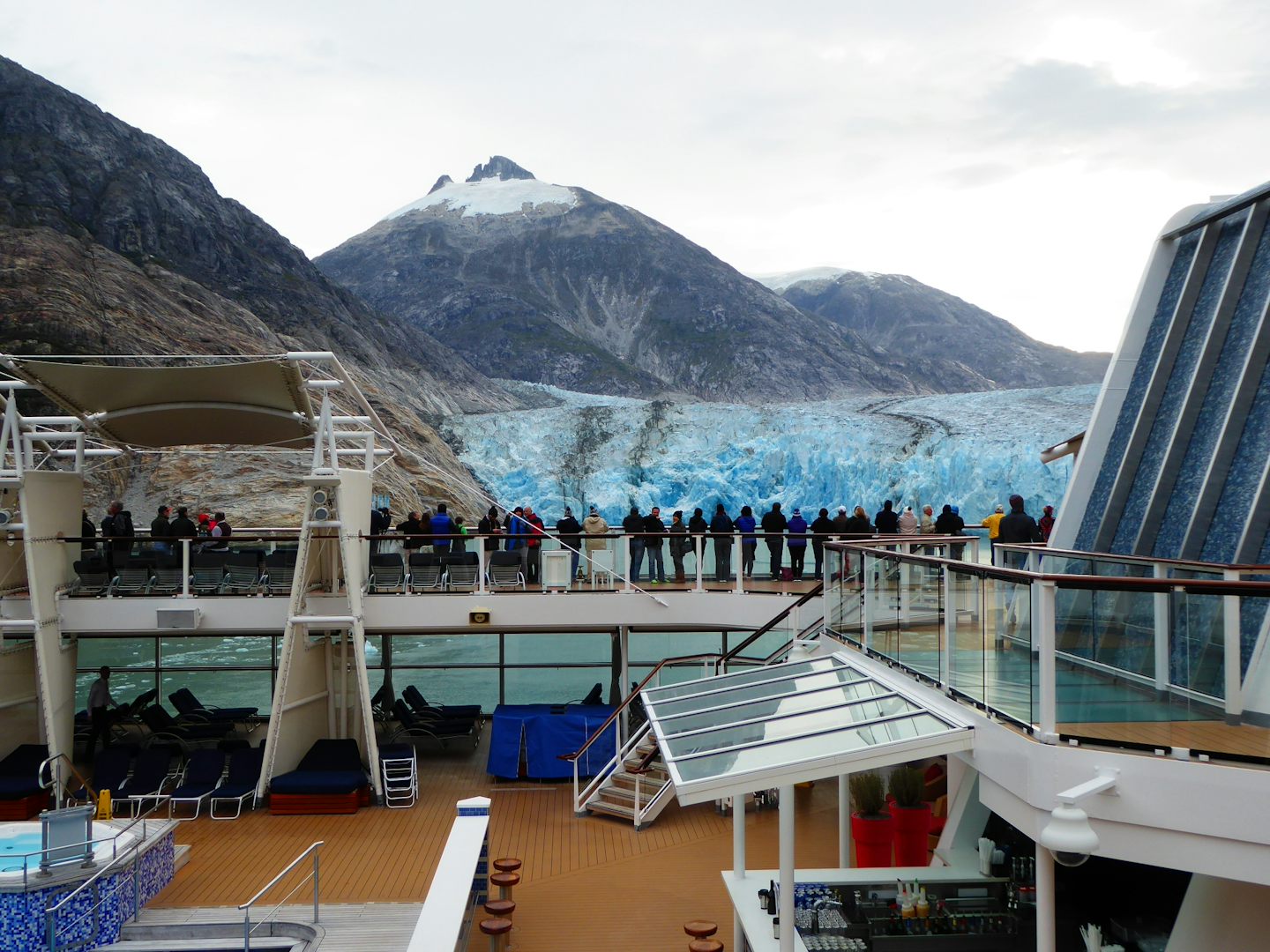 View from the ship of Dawes Glacier, we went up Endicott Arm as Tracy Arm w