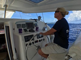 Sailing aboard the Day Dream in Tortola.  A full day of sailing and snorkel