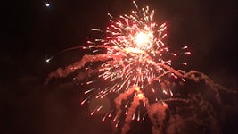 Pirate Night Fireworks for the late show.  We were on the Starboard side of
