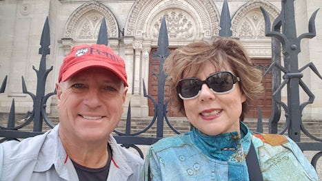 Jonathan and I visited the synagogue in Bordeaux