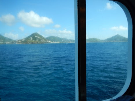 View from the window approaching St. Maarten