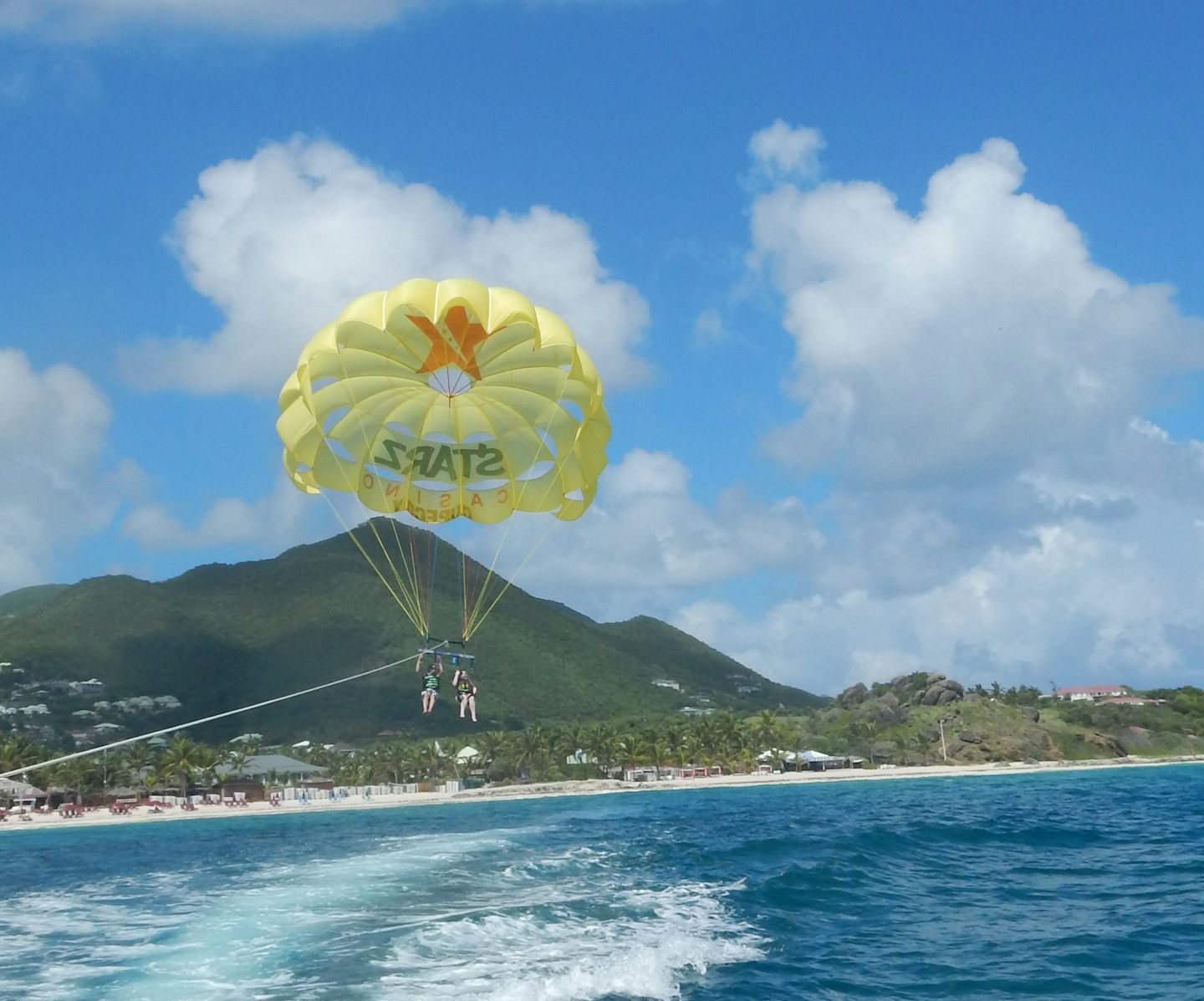 Parasailing at Orient Beach, St Maarten