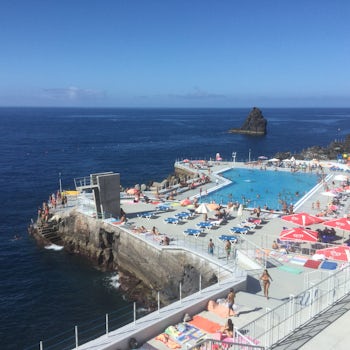 The Lido pool complex Funchal Madeira.  About 30 minute walk from ships ber