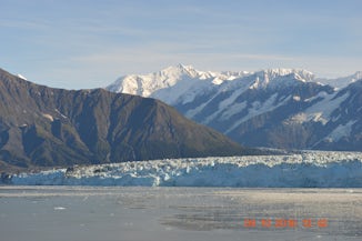 We were able to get very close to the Hubbard Glacier. The captain turned t