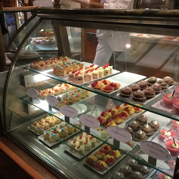 Sample of the cakes in international cafe