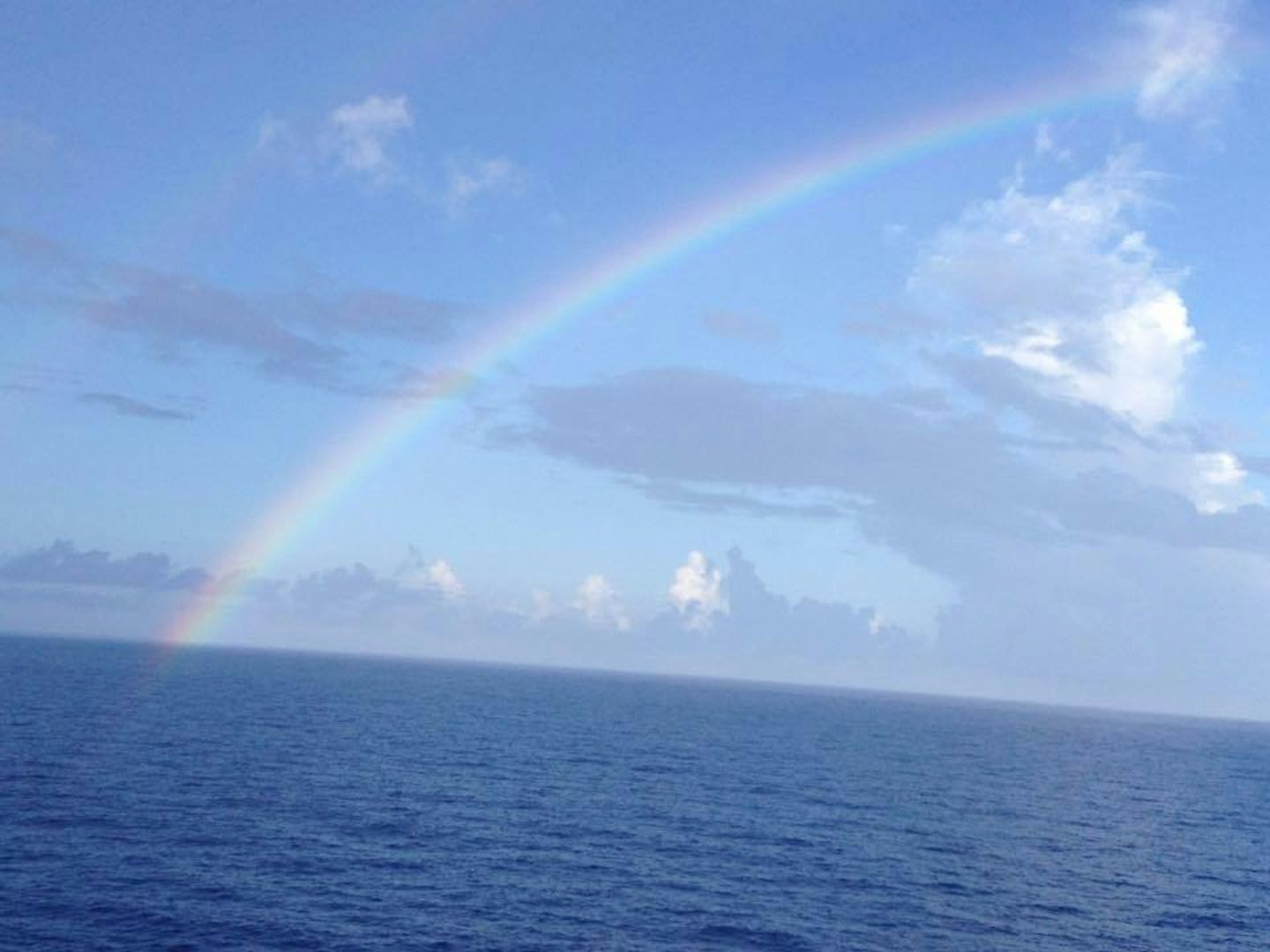 Rainbow at sea