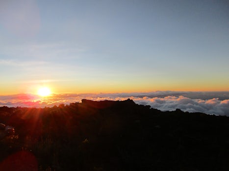 Sunset on the Haleakala Crater in Maui