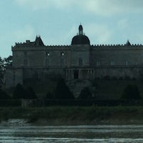 Castle on river.