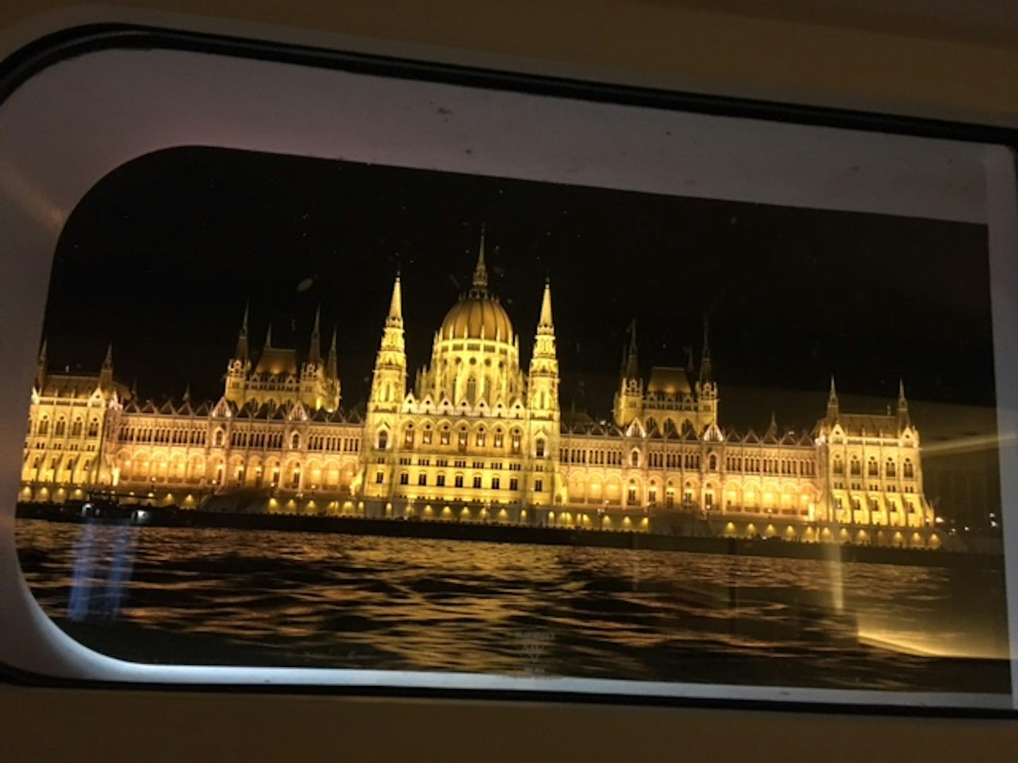 Hungarian Parliament Building from our Cabin