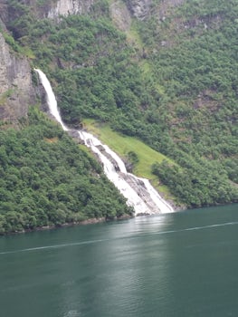 Waterfall at Granger Fjord.
