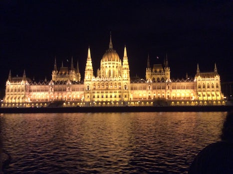 Budapest at night.