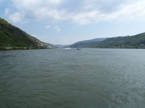 Rhine River as seen from the deck of the river boat "Lif".