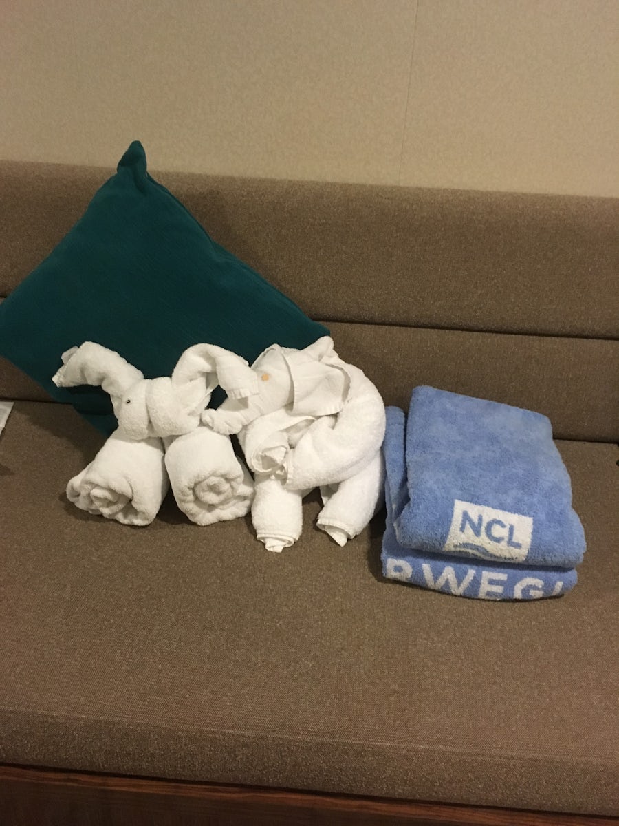 Couple of towel animals in my cabin.