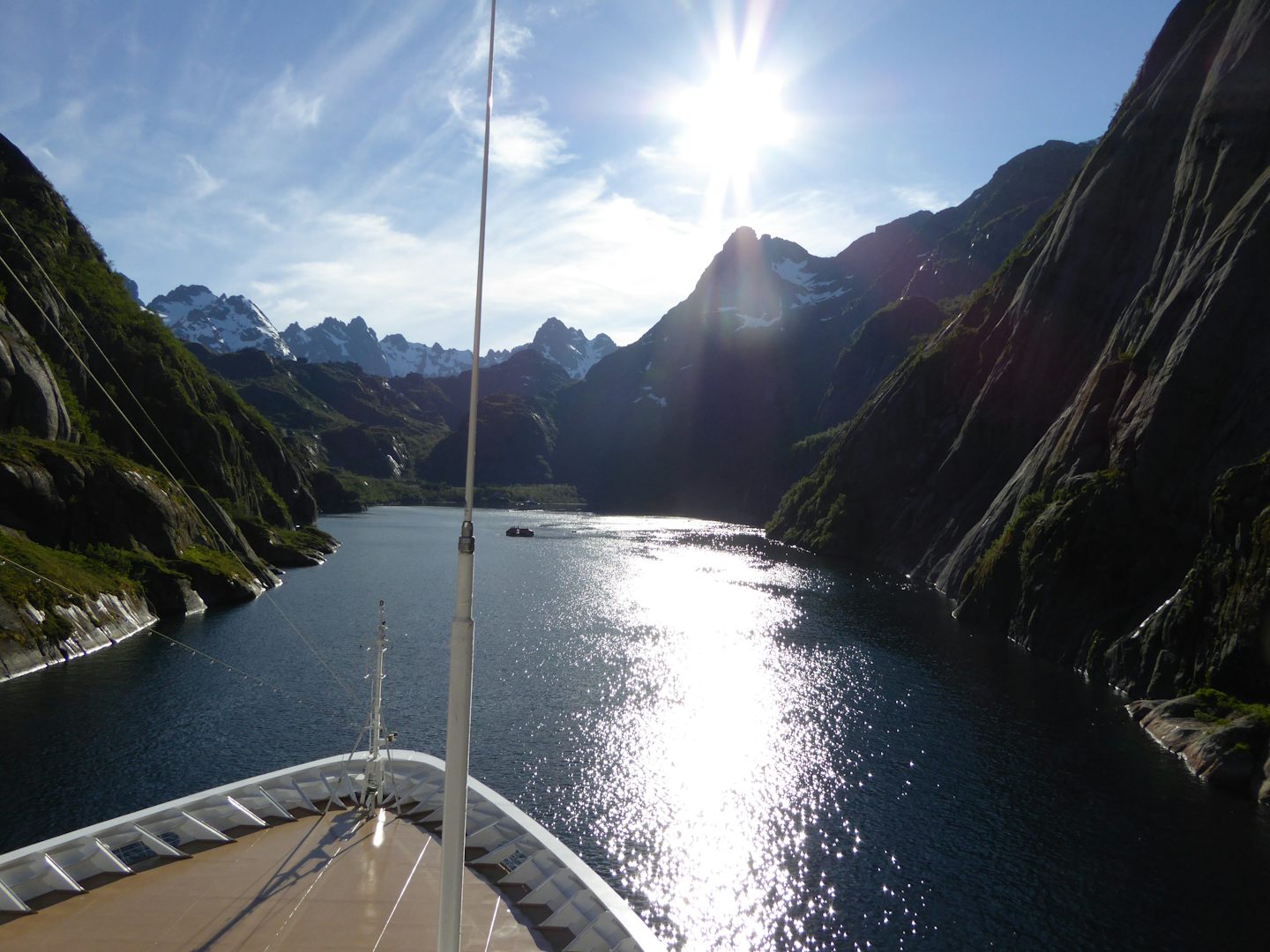 Sailing into the Trollfjord, a very special side excursion we were able to
