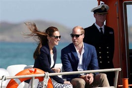 Prince William and Kate visit the Wind Surf at Scylli Isle