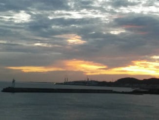 Jeju Island sunrise from my balcony