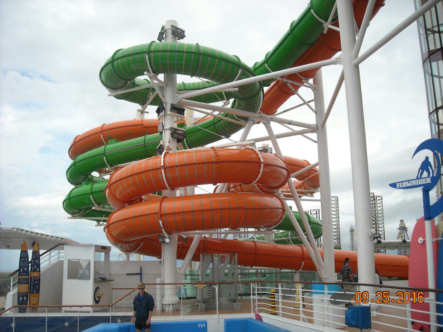 water slide, all enclosed