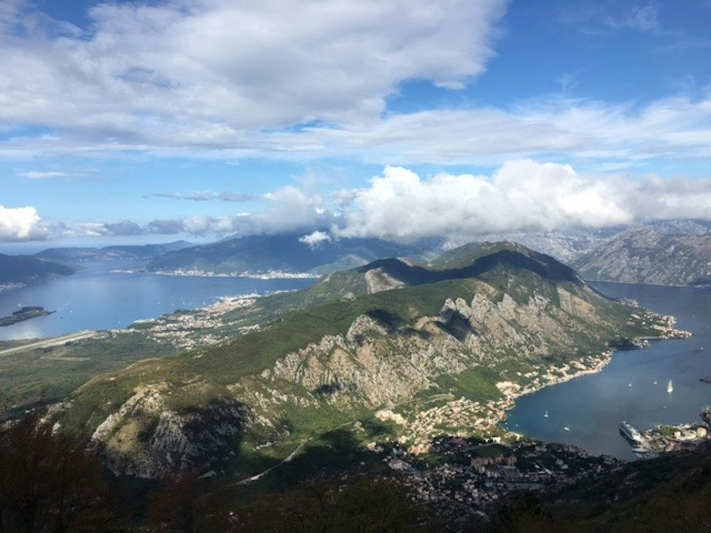 Scenic view of the Harbor of Kotor, Montenegro with the Viking Sea.