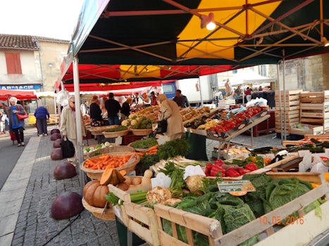 Creon, France during Market tour