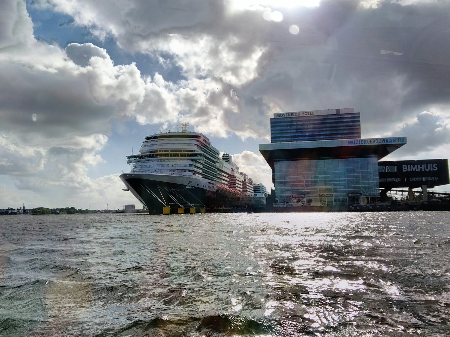 Koningsdam docked in Amsterdam.