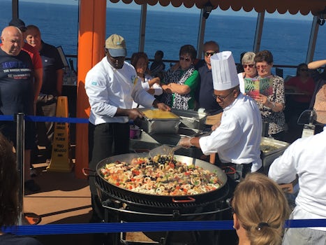 Paella on the deck