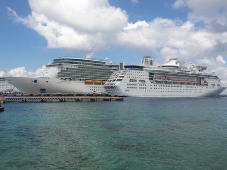 This is the Empress of the Seas next to the Liberty of the seas. It
