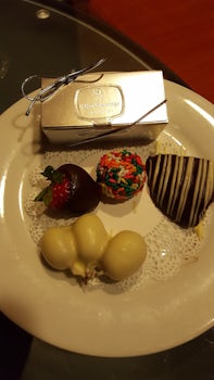 Courtesy plate of sweets was in our room!