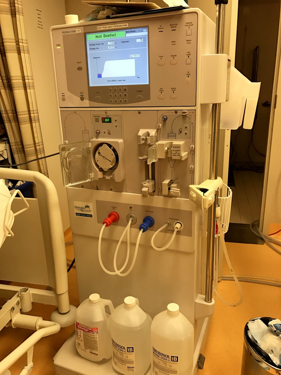 Dialysis machine on board the NCL Getaway