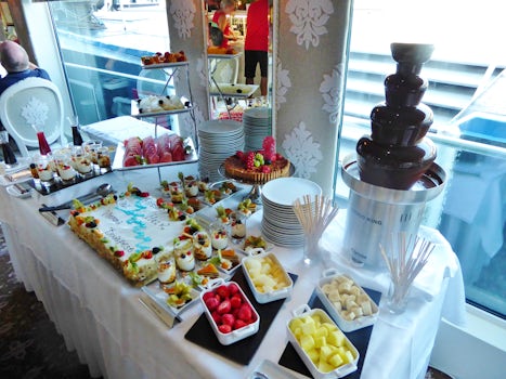 Final day on the boat ...sweets table