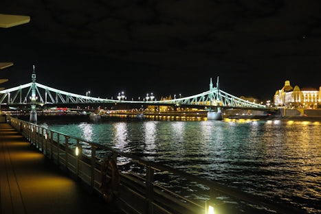 Danube in Budapest at night.