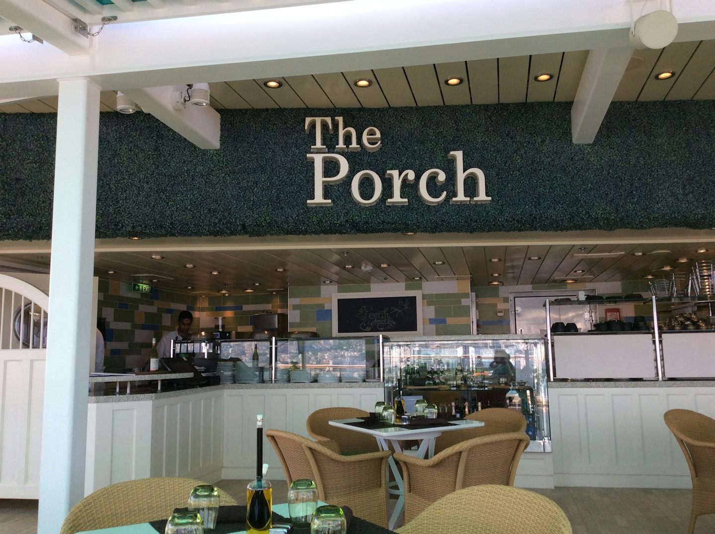 The Porch Specialty Restaurant Deck 15. Beautiful fresh seafood.