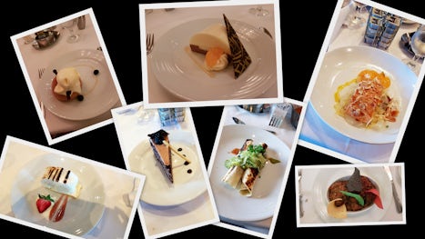 Collage of various dishes from the Main Dining Room