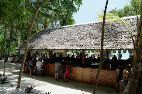 The bar on Conflict Islands - beers are all $7.50