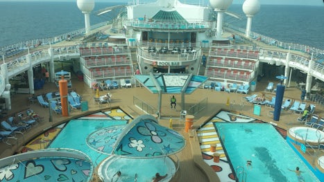 Elevated photo of the main pool area.