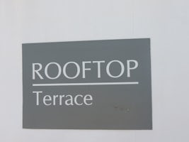 rooftop terrace. Large screen tv area