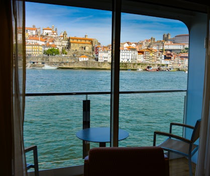 View of the delightfully colorful city of Porto from our room.