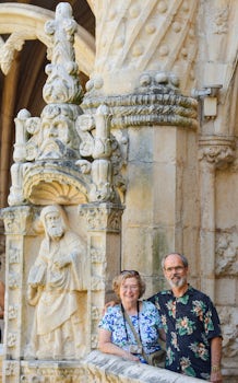 My wife and I at the Jeronimos Monastery, a must-see Lisbon sight.