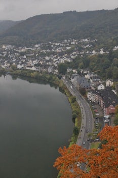 Cochem, a medieval gem on the banks of the Moselle River   viewed from the