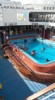 Mid ship pool...karaoke and entertainment here