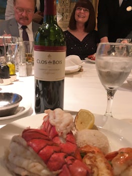 The wine and lobster were great