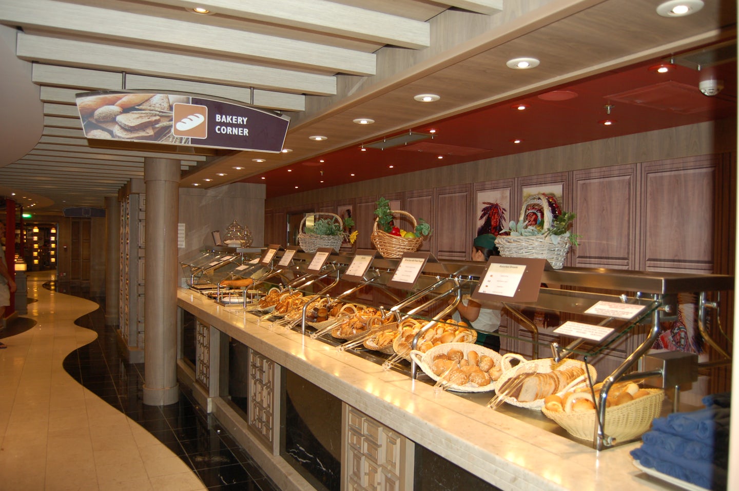 A small portion of a extremely large buffet that is on MSC Divina.