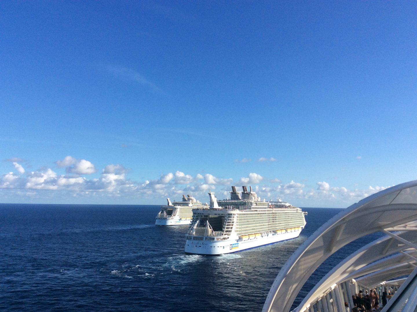 Meeting of the Three Sisters viewed from Harmony of the Seas