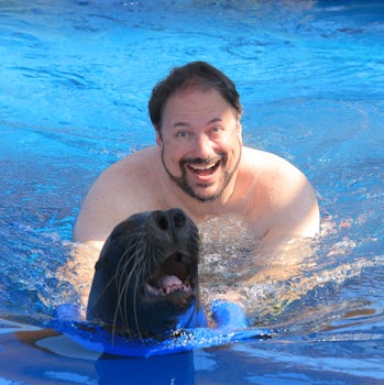 Me with a sea lion in Puerto Vallarta (Vallarta Adventures). Highly recomme